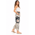 Cotton White  Patch  B/W pocket Celtic Star Yoga Pant R26017