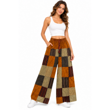 Cotton Multi Patchwork Mountain Palazzo Pant D1019