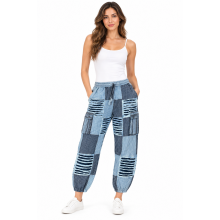 Cotton Multi Patch Razor Work Grey Line Express Pant D1057