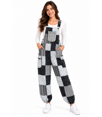 Bottom Closer Overall Jumpsuit D1110