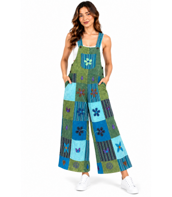 Flowers Jumpsuit Overall D1114