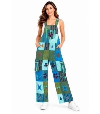 Jungle Queen Crazy Artwork Flowers Overall D1115