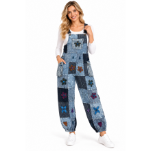 Artwork  Floral  Jumpsuit Overall D1120