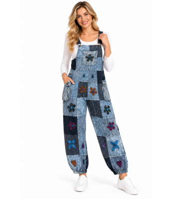 Artwork  Floral  Jumpsuit Overall D1120