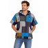 Cotton Multi Color Patchwork Hooded Pullover D1301