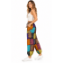 Cotton Multi Patchwork Bottom Closer Box Zip Pocket Cargo Pant D1393