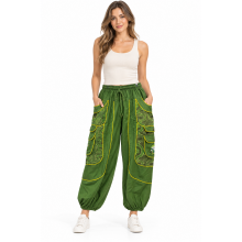 Cotton Harem Embroidery Mushroom Pant D1427
