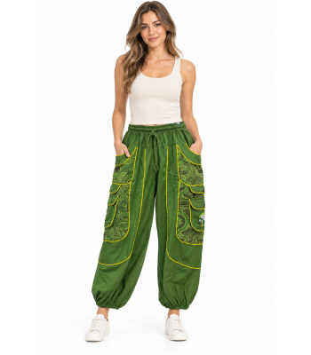 Cotton Harem Embroidery Mushroom Pant D1427 