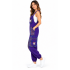 Cotton Purple Mushroom Palazzo Overall D1440
