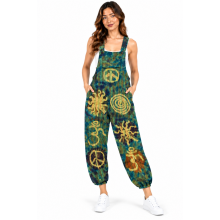 Cotton Tie Dye Jumpsuit D148