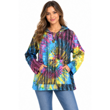 Cotton Tie Dye Block Print Kurtha Pullover  D246