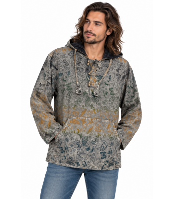 Cotton Mushroom Fleece Lining Hooded Sweatshirt  D649