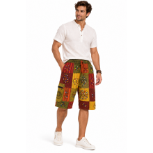 Cotton Multi Patchwork Hand Bush Short D712