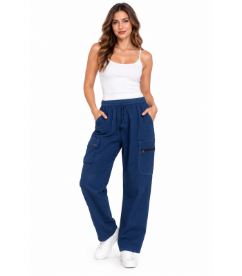 Cargo Pocket Denim Pant D777