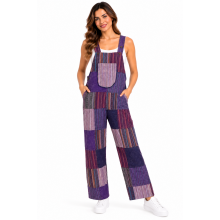 Cotton Boho Hand Brush Patchwork Overall D786