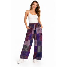 Cotton Multi Patch Block Print Zip pocket Pant D803