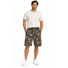 Cotton Block Print Sun moon Galaxy Short D853