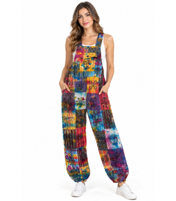 Cotton Tie Dye Overall / Jumpsuit Wholesale (DI67)