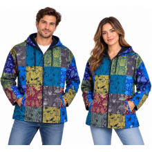 Cotton Multi Mandala Lining Path Multi Mushroom Jacket DT103