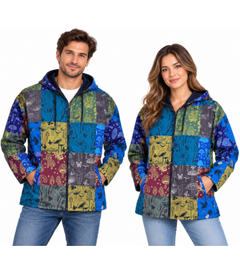 Cotton Multi Mandala Lining Path Multi Mushroom Jacket DT103 