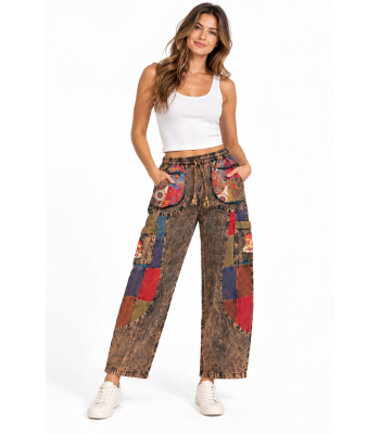 Cotton Multi Color Blackrock Red Mushroom Cargo Pant DT125
