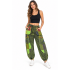 Cotton Multi Green Patchwork Box Pocket Pant DT25800