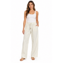 Cotton Off White Enzyme Wash Cargo Yoga Pant HF18