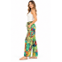 Cotton Green Multi  Floral Floral Yoga Pants HF50