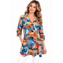 Rainbow 3/4 Slv Three Button Mountain shirt  KBS25004