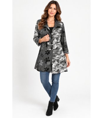 Women's  BW button collar Jacket (KE1227)