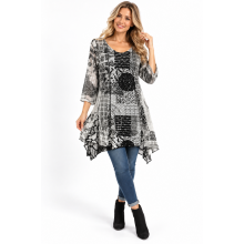 Snowfall  Ruffle Cardigan Tunic (KS2216)