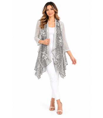 Snow White Open Front Cardigan (KS22712)