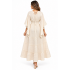 Cotton Comfy Bell Sleeve Long Tie Knot Ombre Dress KTK26300