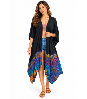 Rayon Tie Dye Long Cardigan KTN216
