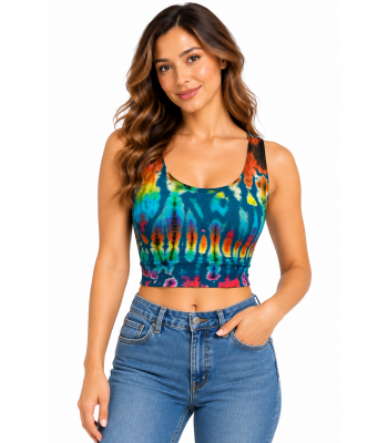 Rayon Tie Dye Short Tank KTN220 