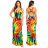 Tie Dye Rim Multi Long Dress  KTP100
