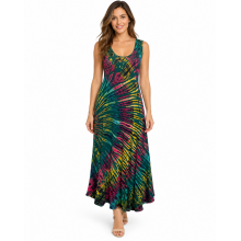Rayon Tie Dye Long Dress  KTP2130