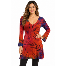 Tie Dye Long Sleeve Tunic (KTP2155)