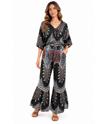 Rayon Paisley Top and Pant Set KTY425