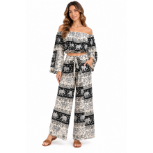 Rayon Elephant  L/S Top and Pant Set KTY432
