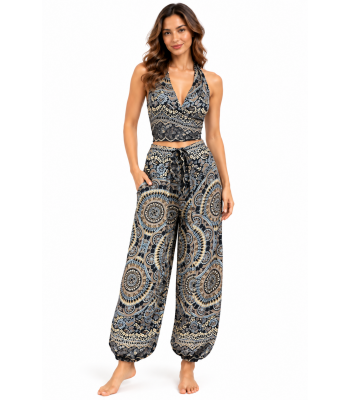 Rayon Sea Mandala Top and Pant Set KTY442