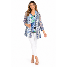 Sea Polka Burnout Top and Cardigan Twin Set KV25068