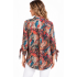 Women's Multi Three Button Drawstring Sleeve Angel Shirt   KX25023