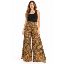 Cotton Golden Sun Moon Palazzo Pant LF136