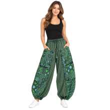 Cotton Patchwork Jungle  Beauty  Yoga Pant LF139