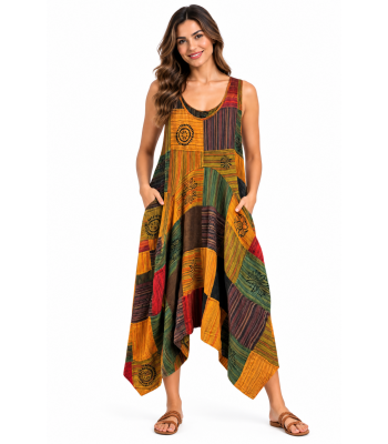 Cotton Bohemian Free Style Dress LF533
