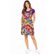 Cotton Multi Tie Dye Butterfly Short Overall NC261466