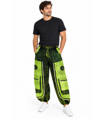 Cotton Multi Green patchwork Jungle Safari Pant R25911