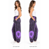 Cotton Patchwork Stonewashed Purple Tree of life Pant R25918