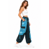 Cotton Multi Patchwork Blue Sea Swirl Sun Moon Pant R25925